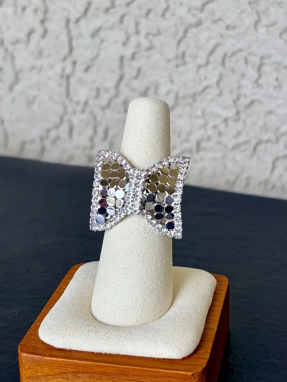 Silver Bow Statement Ring